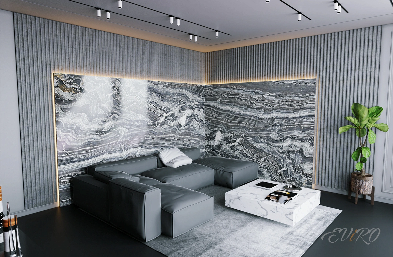 Гипсовая 3D панель EViRO Полосы
